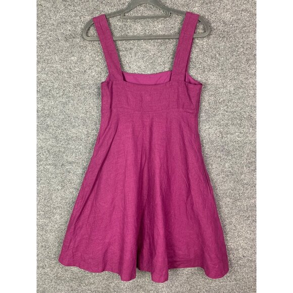 New $169 Banana Republic Kenza Linen Mini Dress in Berry Delicious Size 2 - Picture 9 of 15